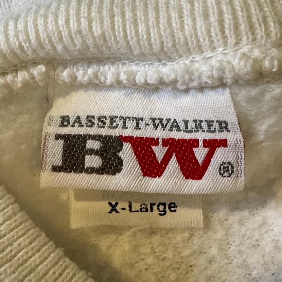 Vtg Egghead Software Made in USA Basset Walker White XL Pullover Sweatshirt - Picture 5 of 6